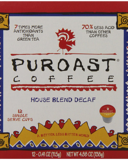 Puroast Low Acid Coffee Single Serve Keurig Compatible